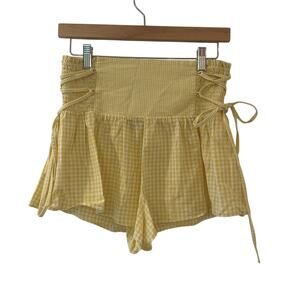 NEW Rays for Days Yellow Gingham Shorts sz S
